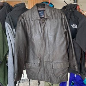 Brooks Brothers Leather Jacket Men's Small